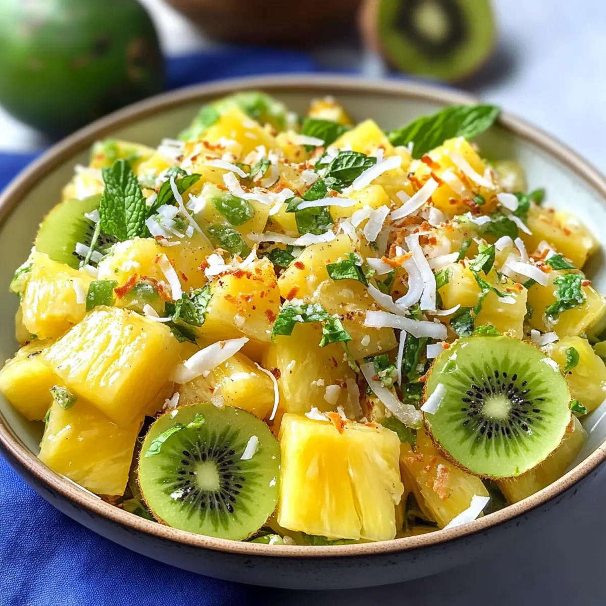Ananas Kiwi Salat für den perfekten Sommertag