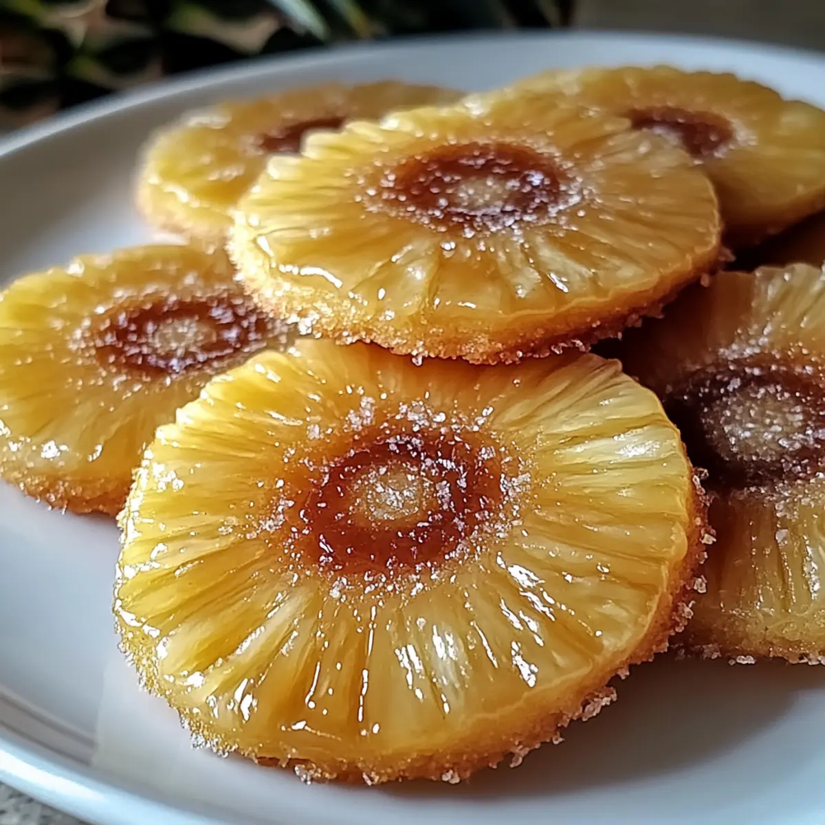 Ananas-Kekse mit der Oberseite nach unten: Ein Genuss