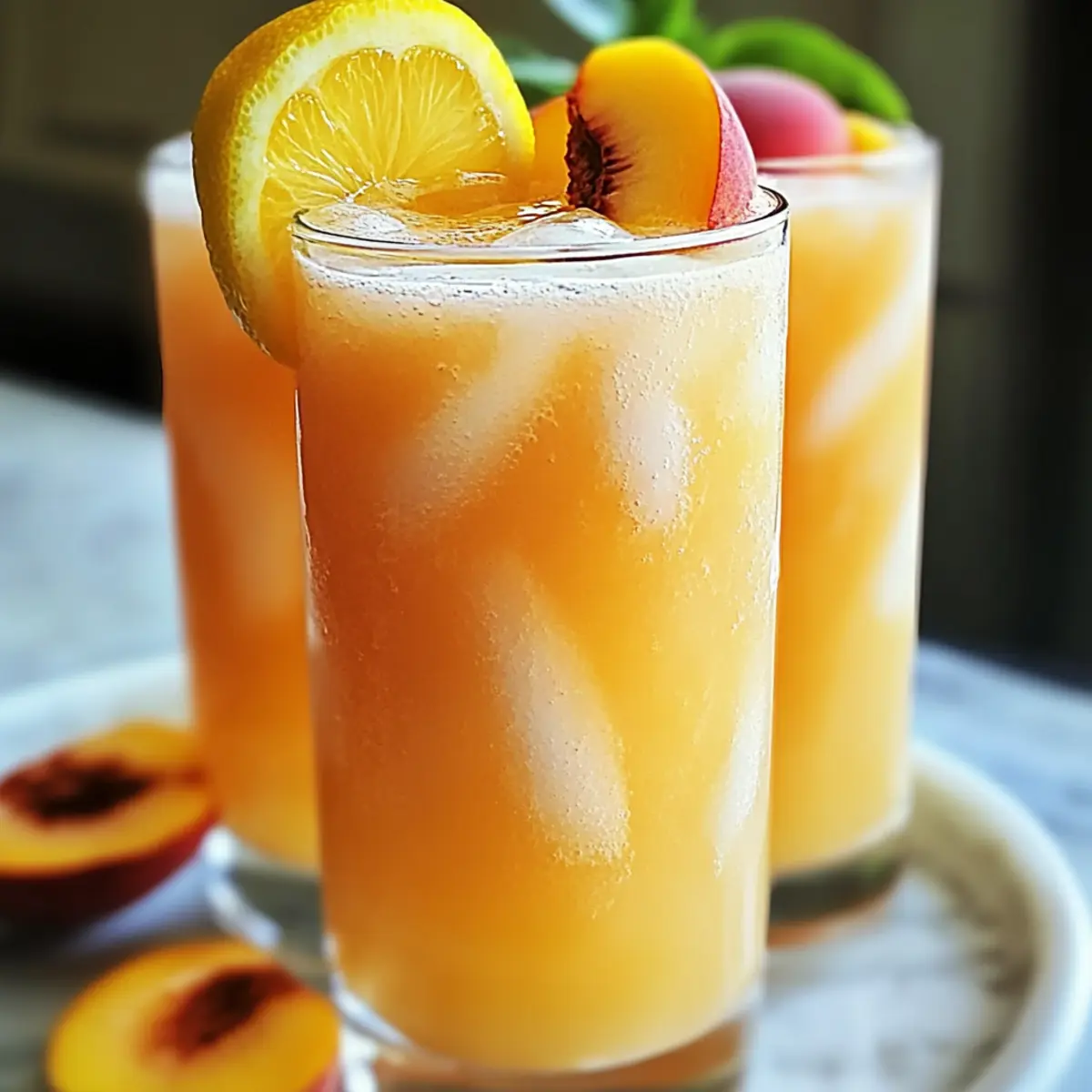 Erfrischende Pfirsichlimonade für heiße Sommertage