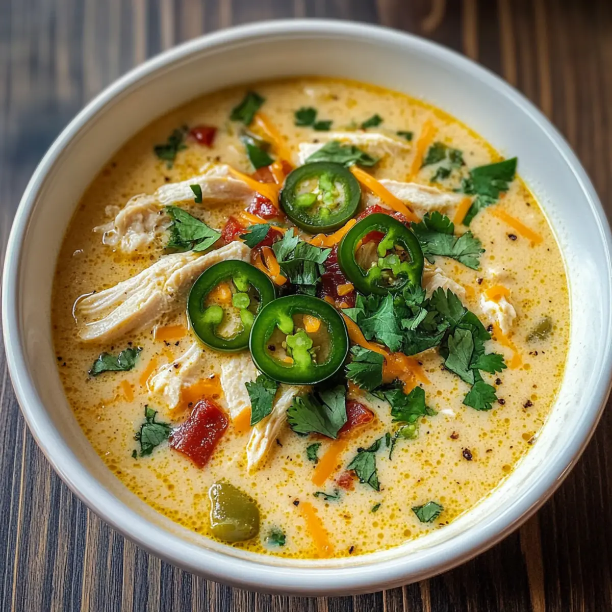 Würzige Jalapeño-Popper-Hühnchen-Suppe für Gemütliche Abende