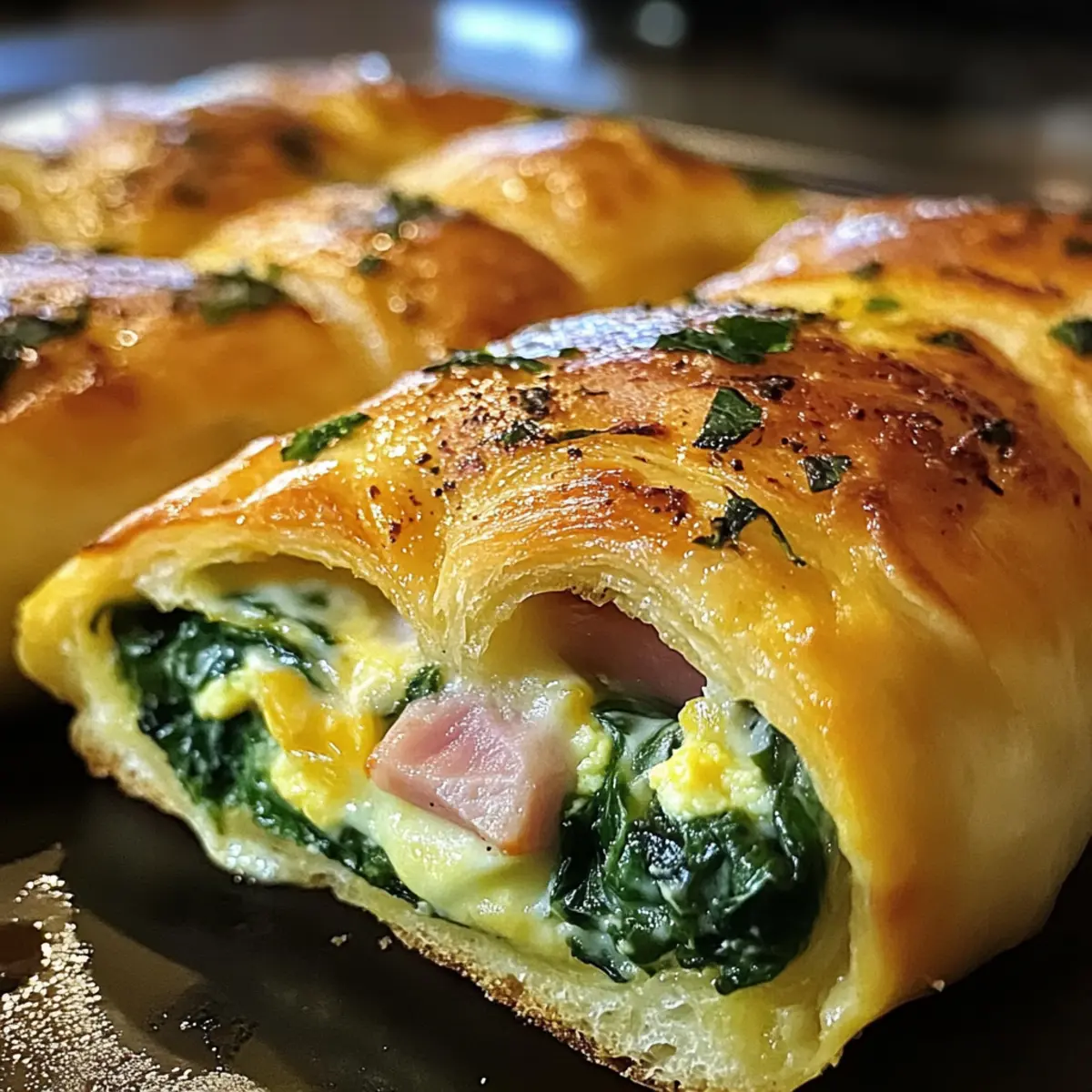 Köstliche Spinat Schinken Frühstücksrollen für jede Gelegenheit