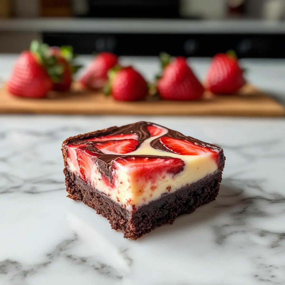 Erdbeer-Käsekuchen-Brownies für Naschkatzen