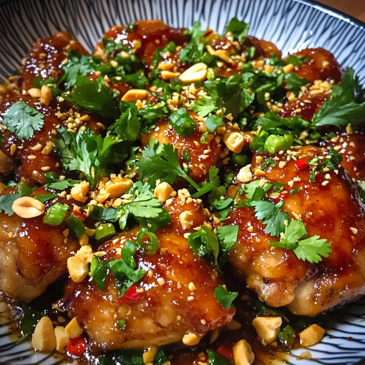 Süß und würziges thailändisches Hähnchen zum Verlieben