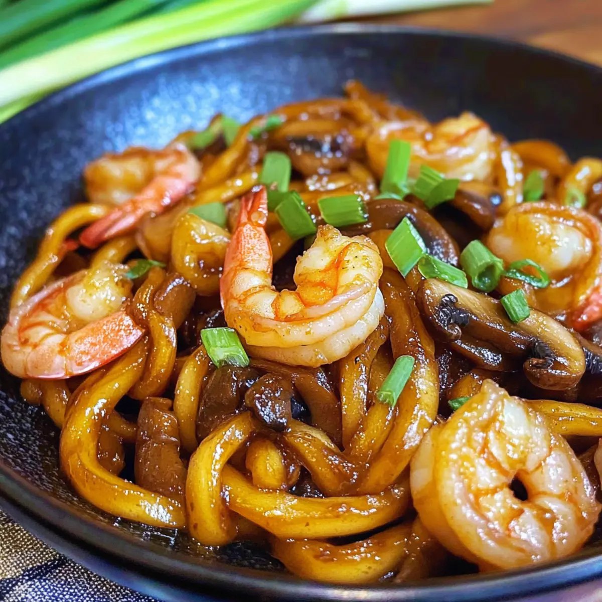 Yaki Udon mit Garnelen schnell und lecker zubereiten