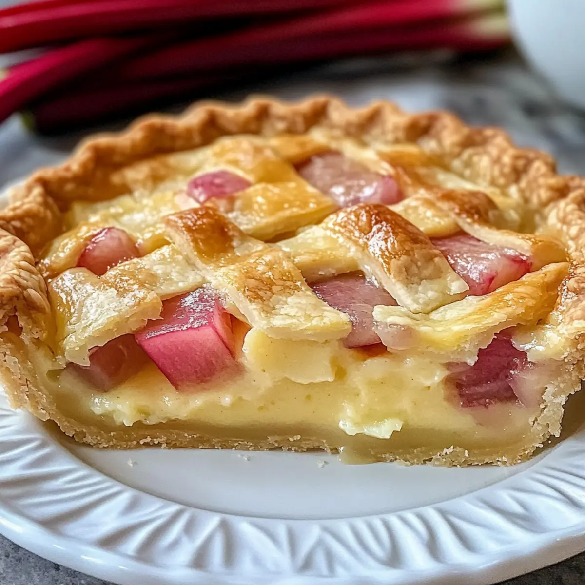 Amische Rhabarberpuddingtorte für Genussmomente