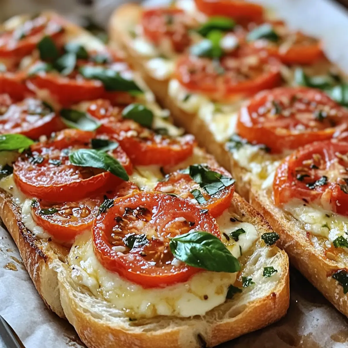 Baguettenscheiben mit Tomaten & Mozzarella genießen