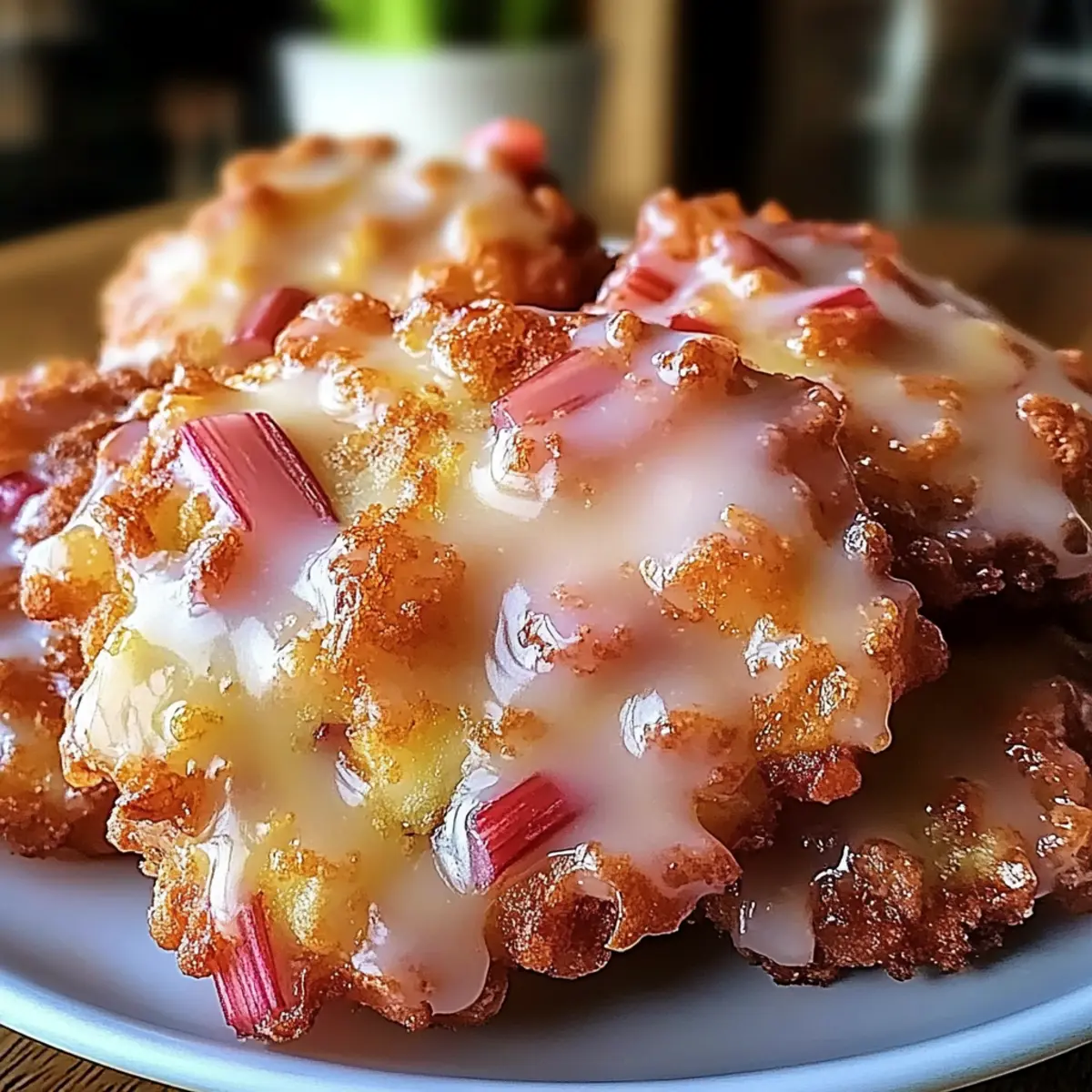 Gebackene Rhabarber-Krapfen für fruchtigen Genuss