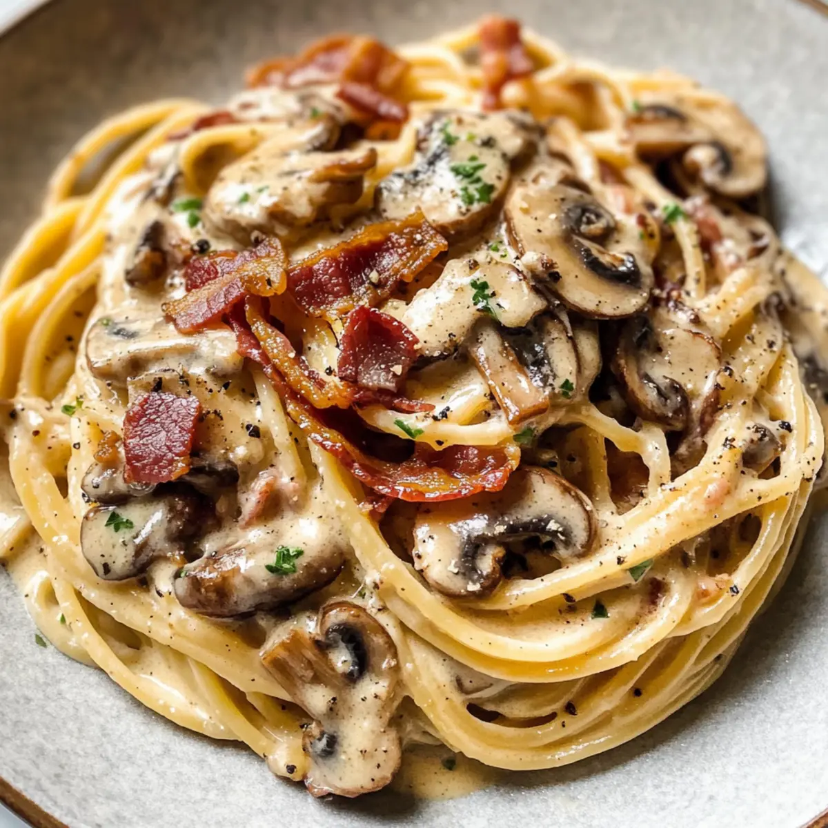 Cremige Speck- und Pilzpasta für eine schnelle Soulfood-Auszeit