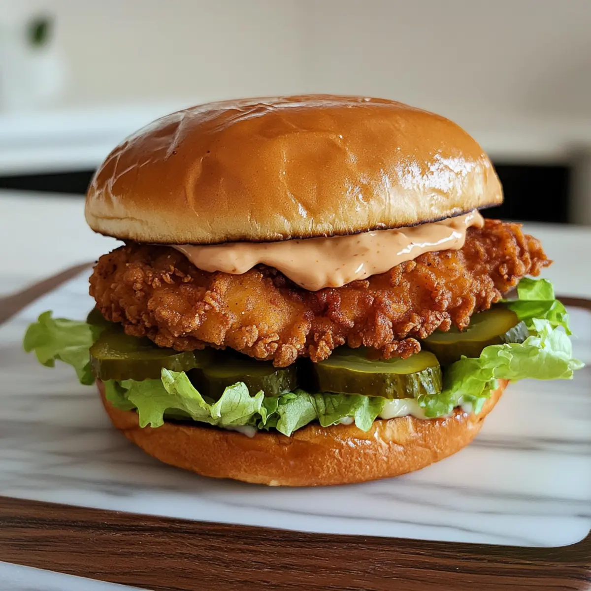 Knuspriges Hähnchen-Sandwich für echte Genießer