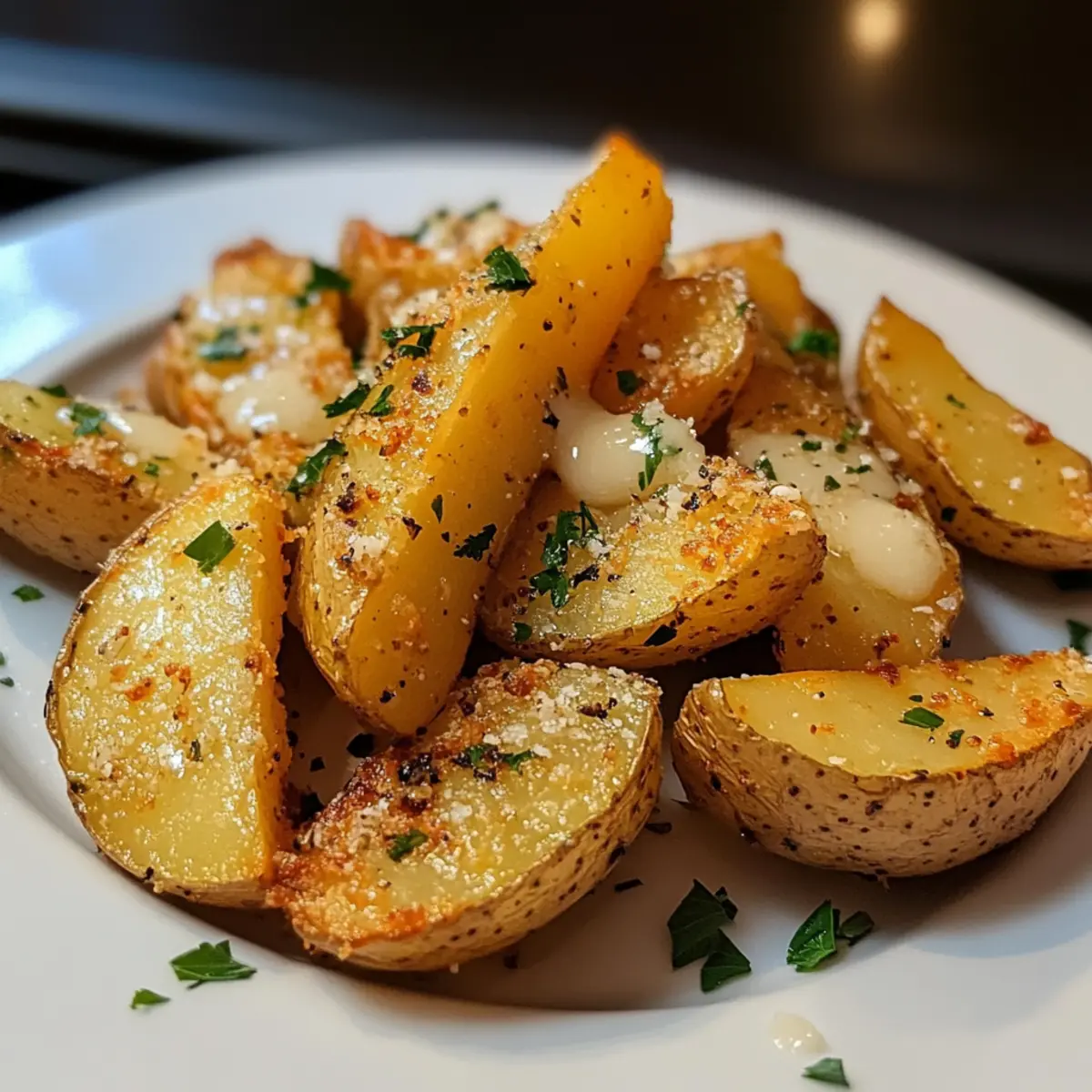Knusprige Knoblauch-Parmesan-Kartoffelspalten für jeden Anlass