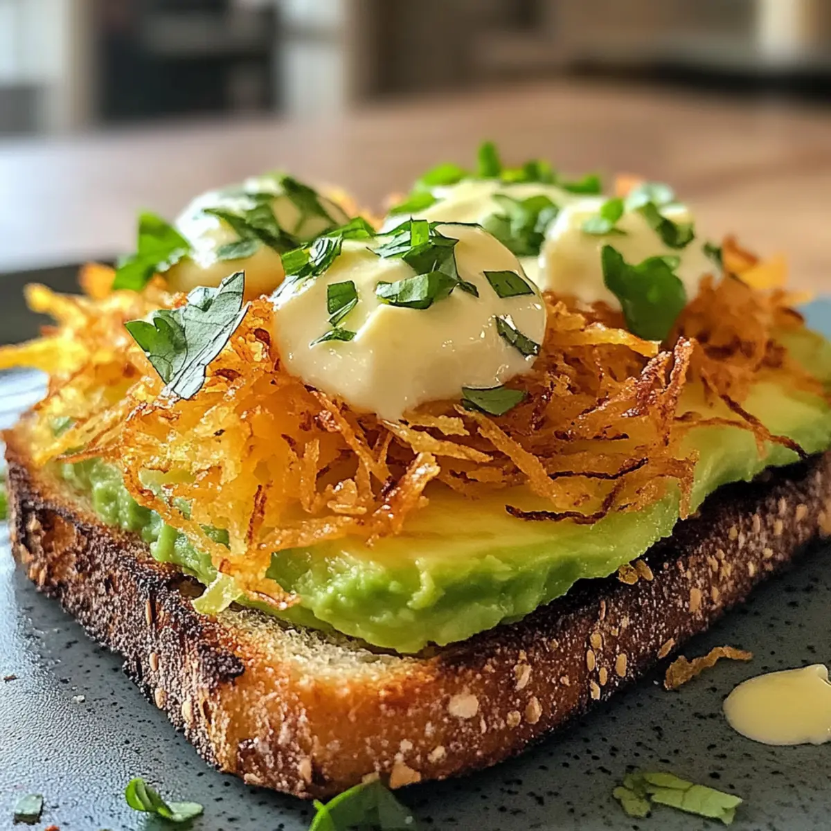 Knuspriger Röstkartoffel-Avocado-Toast für jeden Morgen