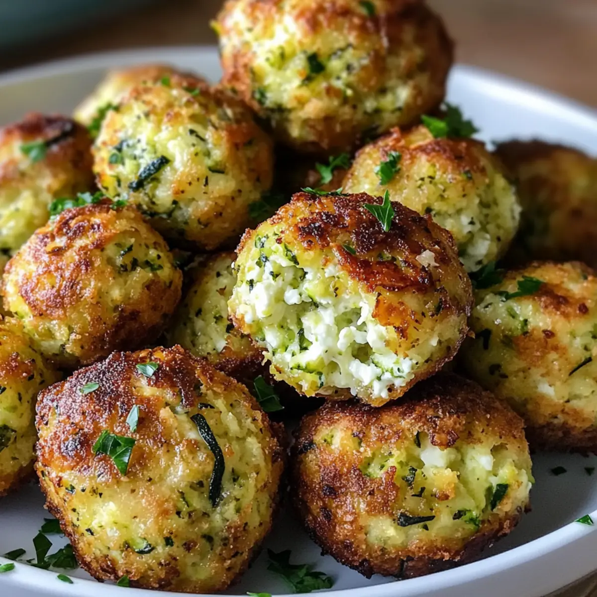 Knusprige Zucchini-Feta-Bällchen für jeden Anlass