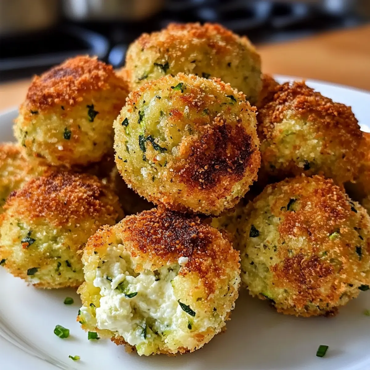 Knusprige Zucchini-Feta-Bälle für jeden Anlass