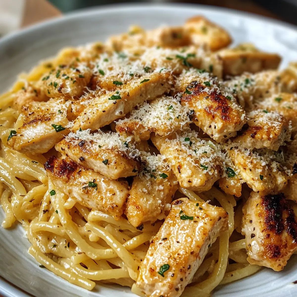 Knoblauchbutter-Hühnchen-Pasta in 20 Minuten