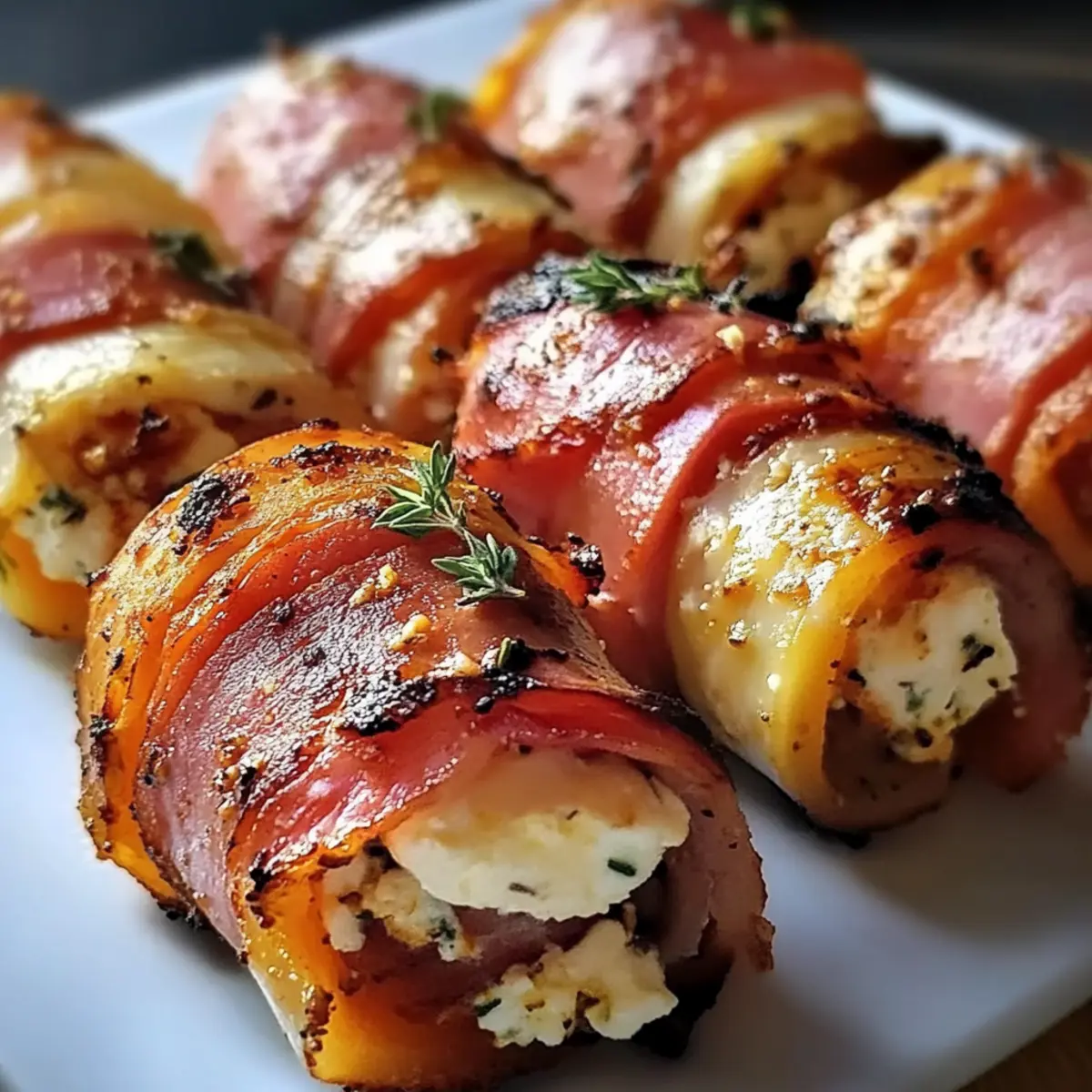 Gegrillte Feta-Schinkenröllchen für Grillpartys