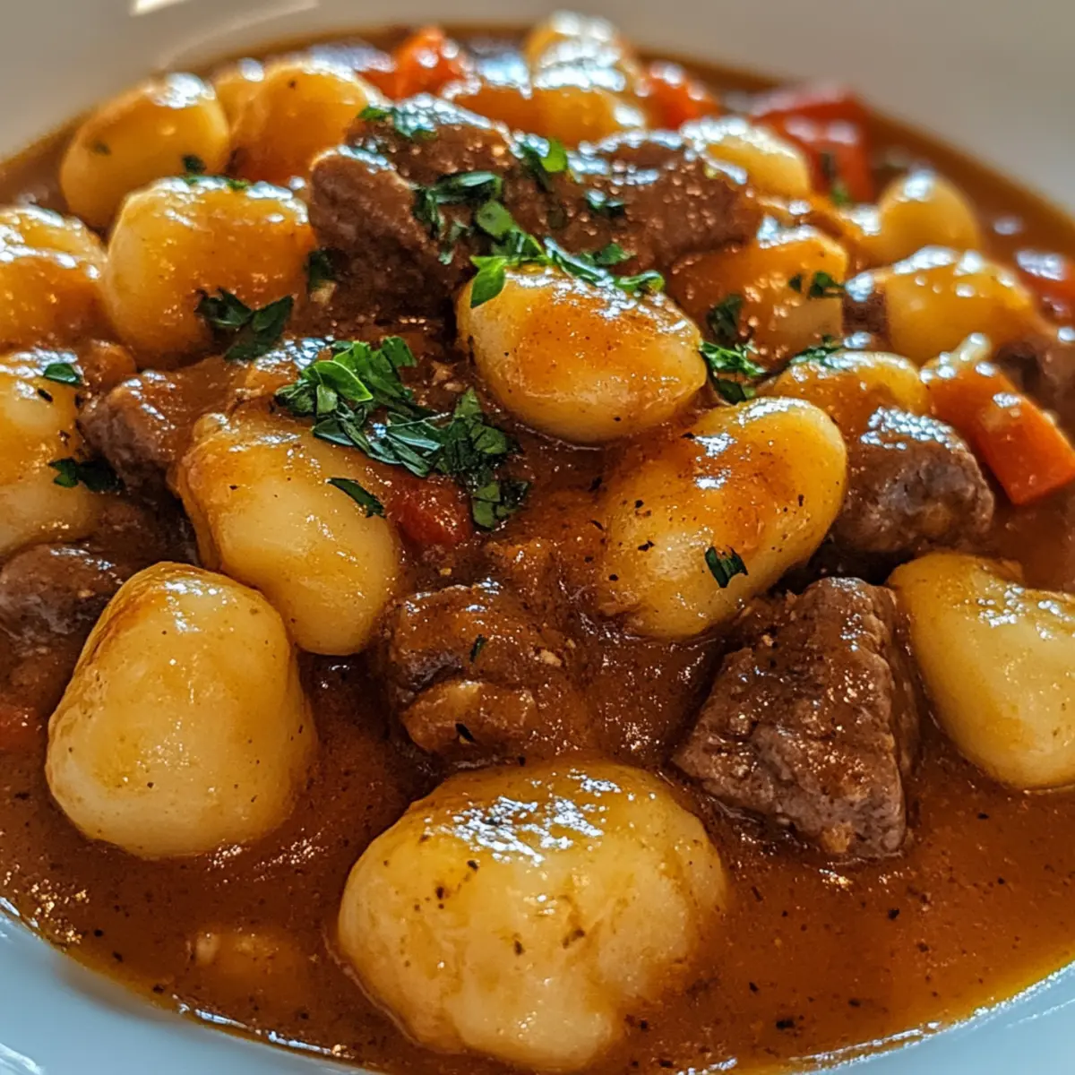 Wärmender Gnocchi-Gulasch für kalte Tage