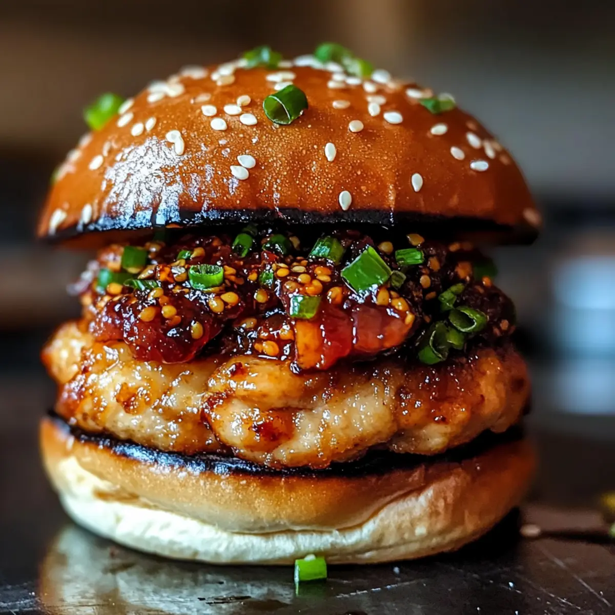 Gochujang-Hühnchenburger mit Kimchi Bacon Jam