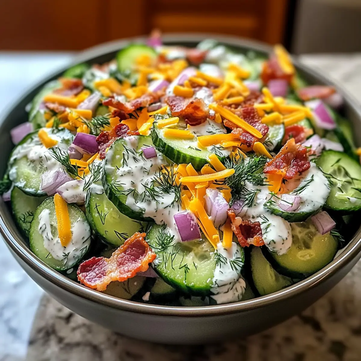 Gurken-Ranch-Crack-Salat für heiße Sommertage