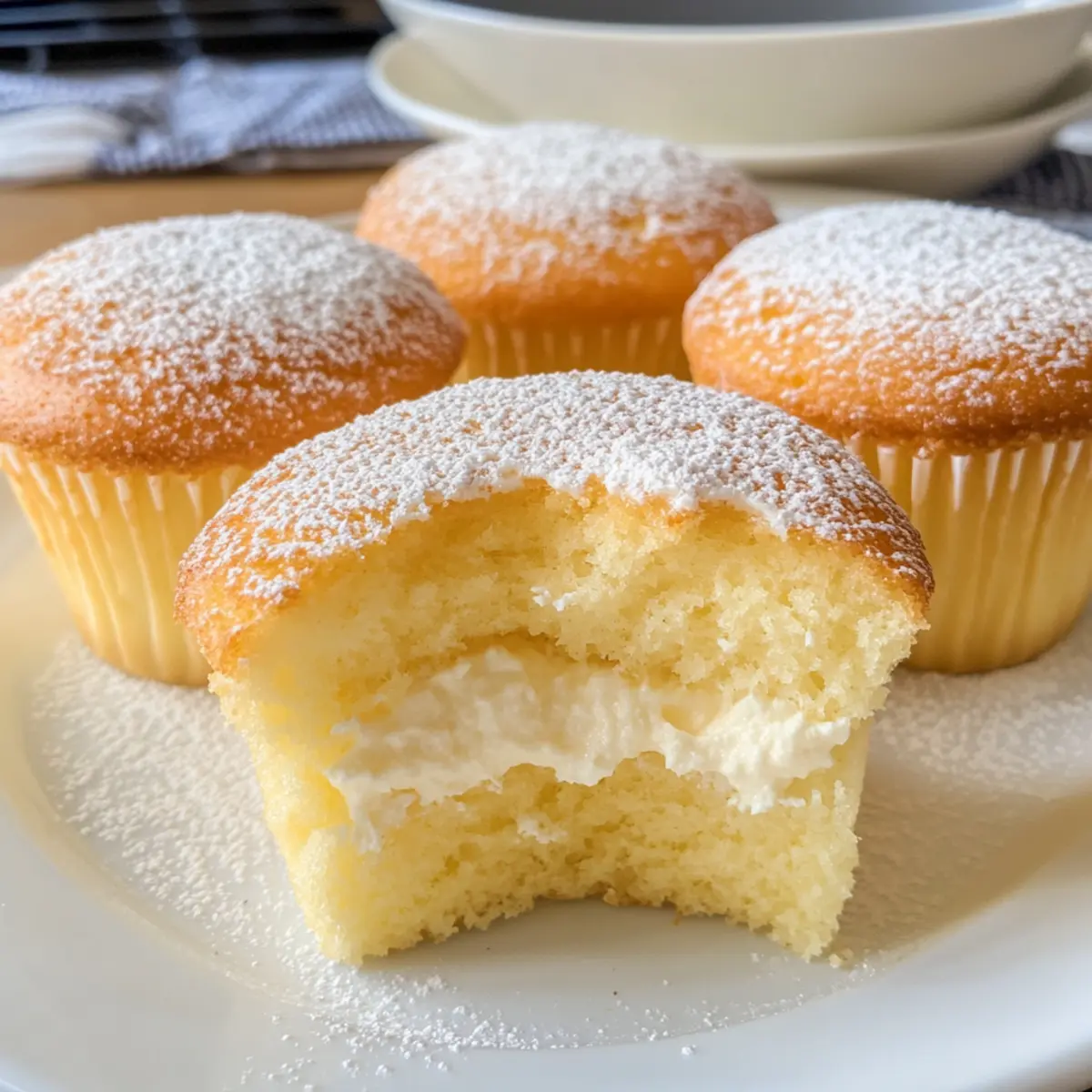 Japanischer Baumwollkäsekuchen Cupcakes leicht gemacht