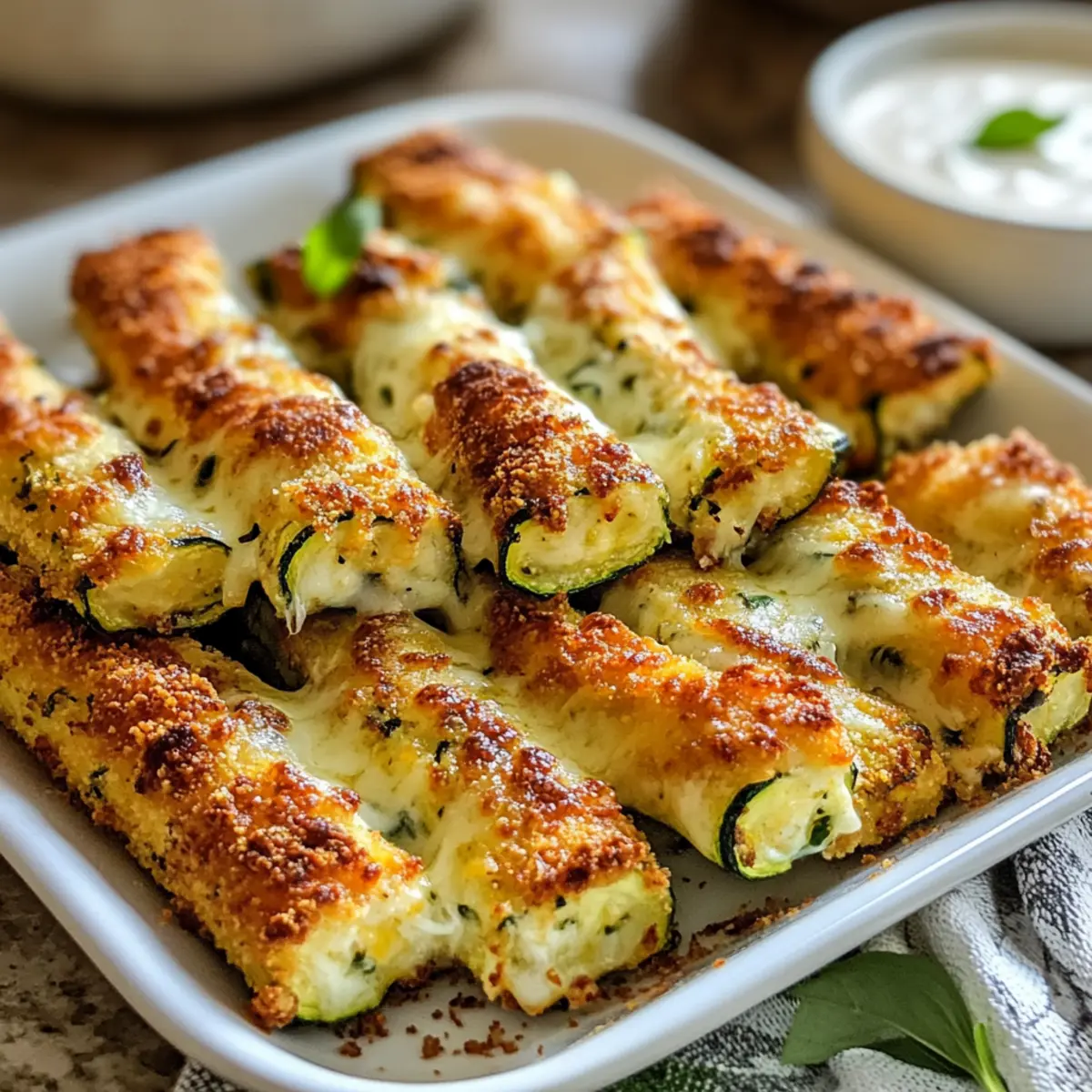 Käse-Zucchini-Stangen: Knuspriger Genuss aus dem Ofen