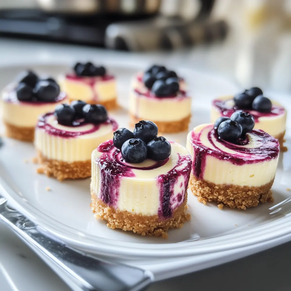 Lemon Berry Swirl Mini Cheesecakes für den perfekten Genuss