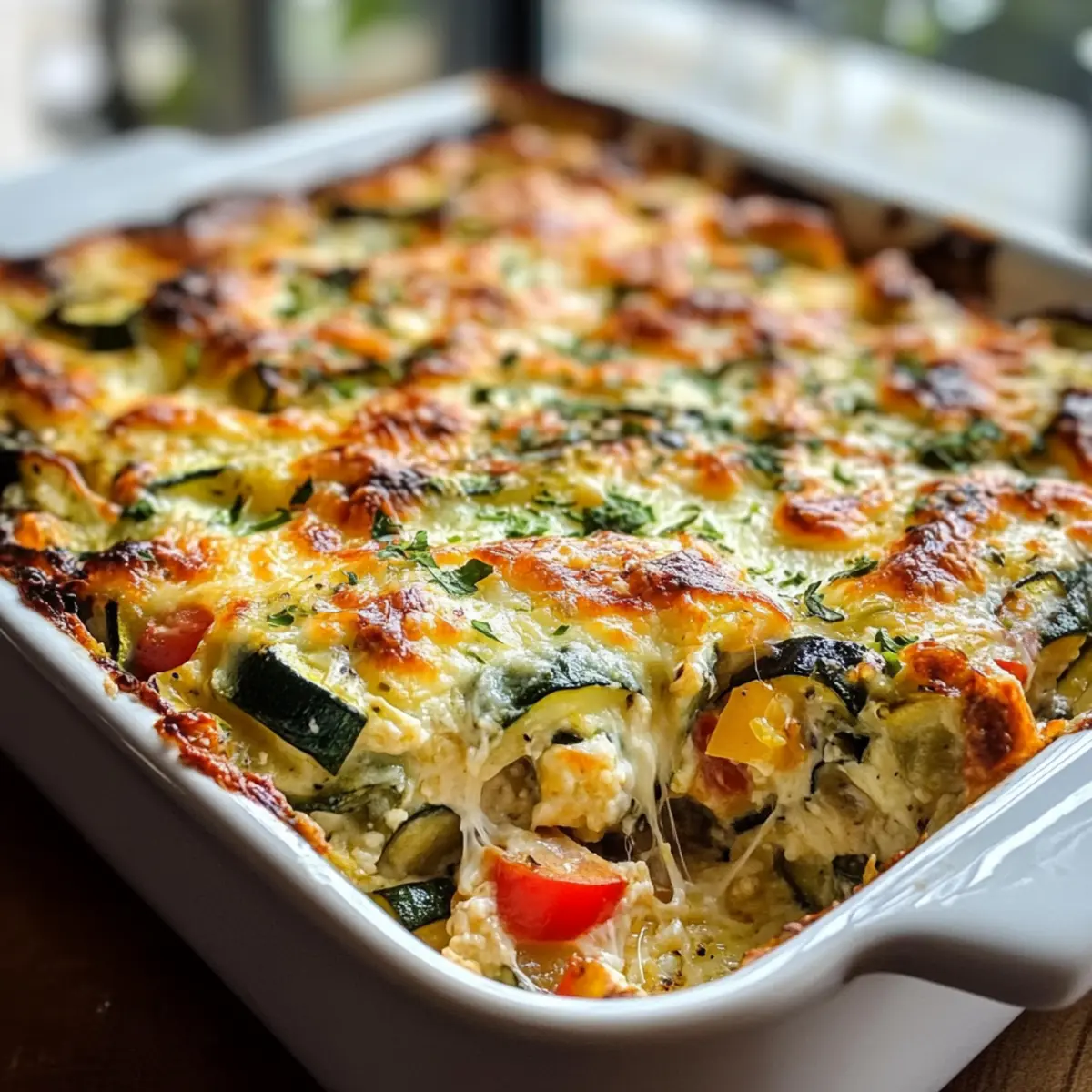 Beladener Zucchini-Auflauf für ein schnelles Abendessen