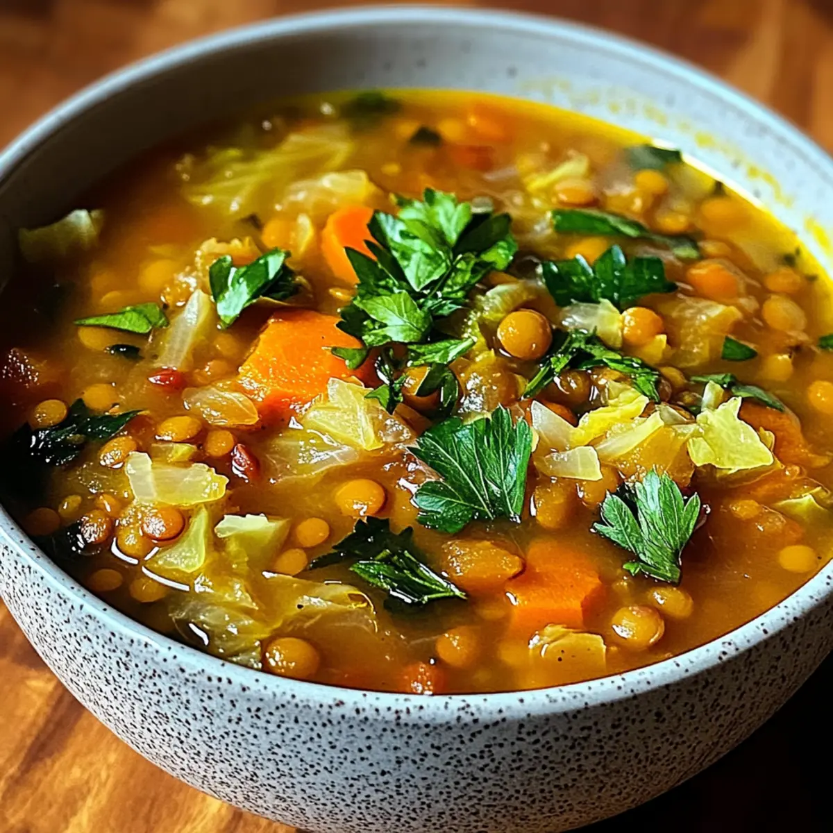 Miso Kohl Rote Linsen Suppe für Wohlfühlmomente