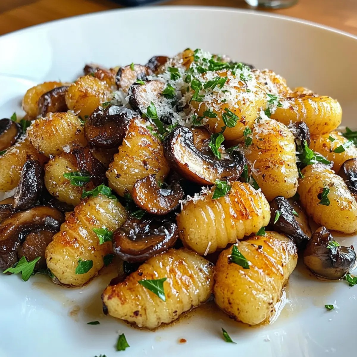 Bratgnocchi mit Knoblauchbutterchampignons zaubern