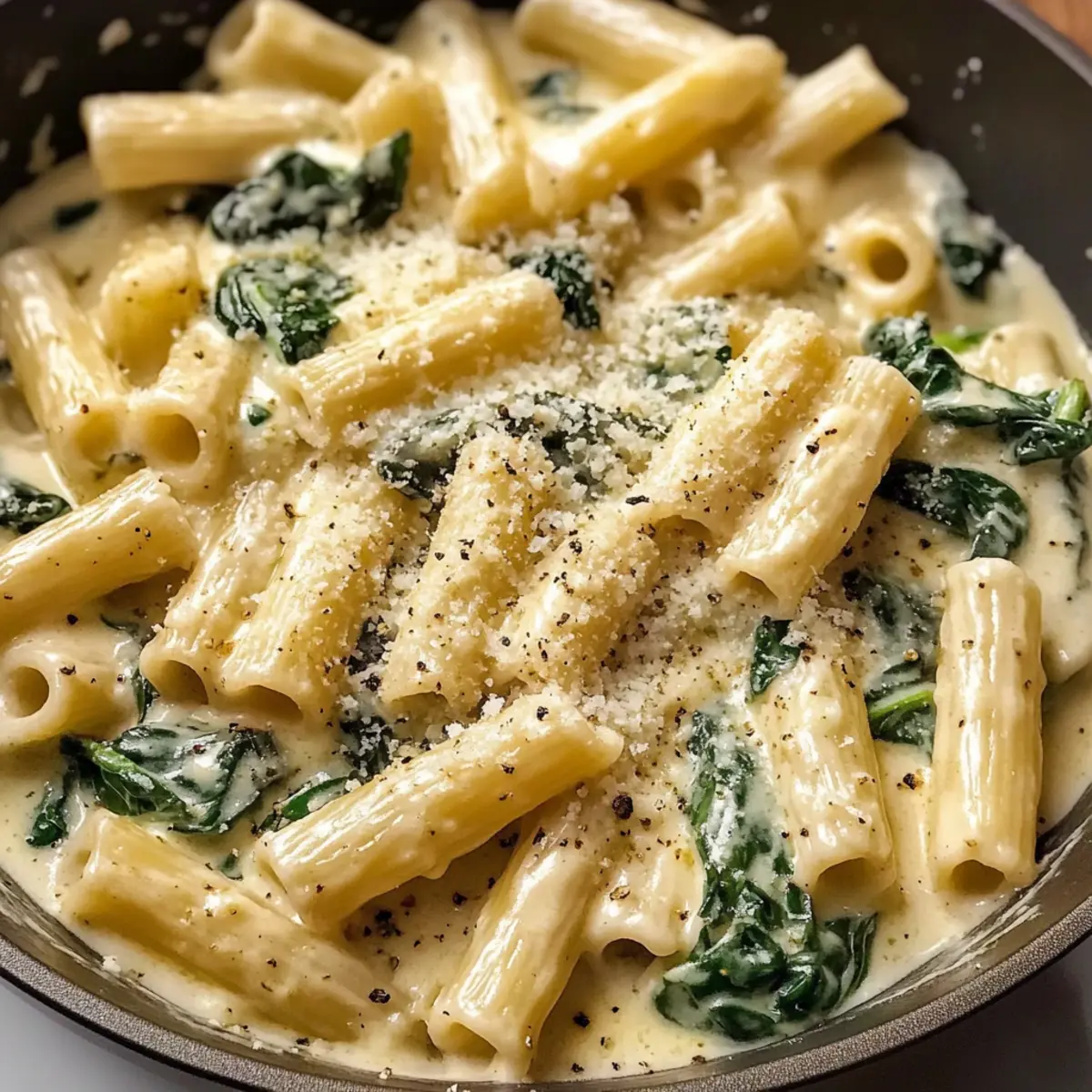 Parmesan Spinat Pasta – Cremiger Genuss für Eilige