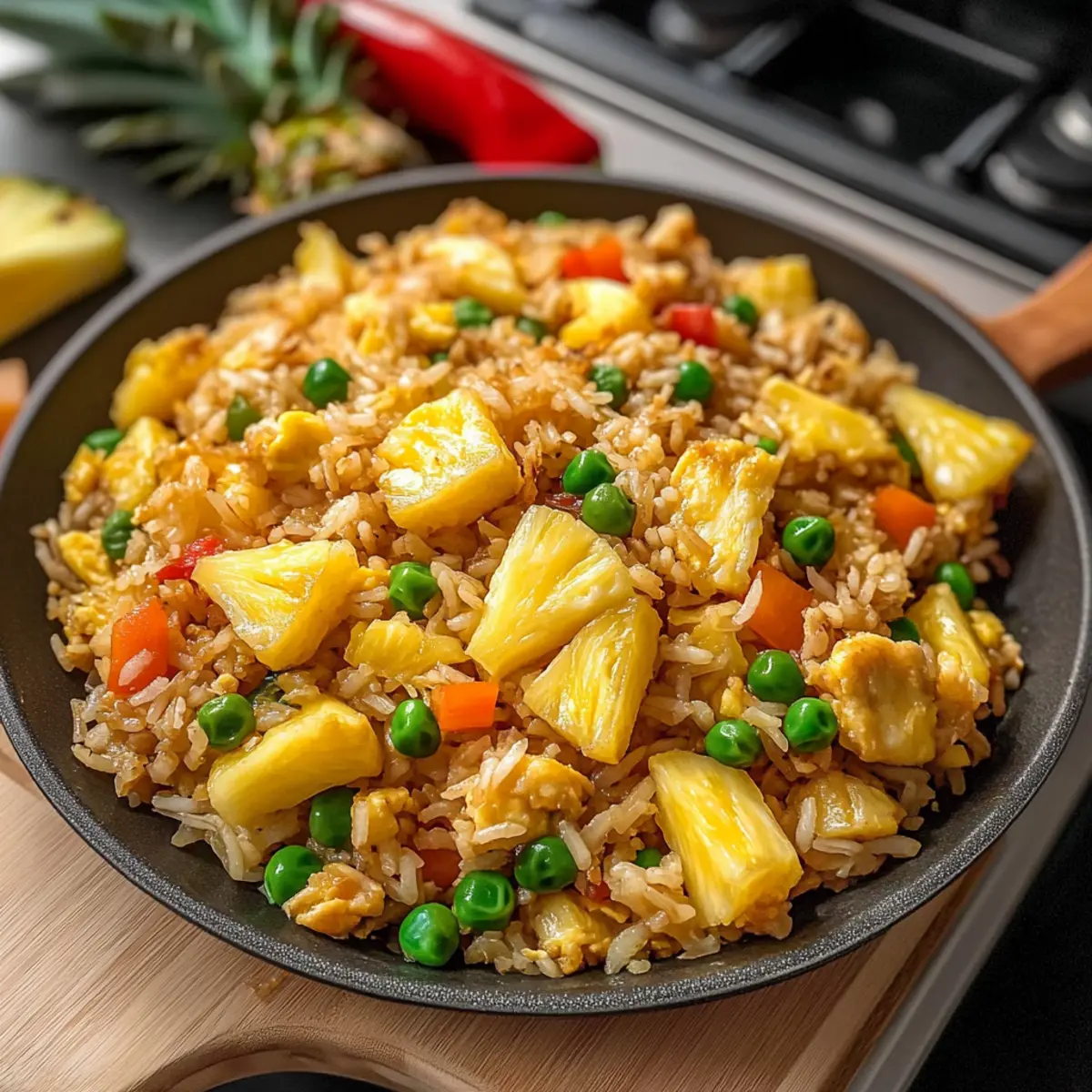 Ananas gebratener Reis – Schnell und lecker zubereitet