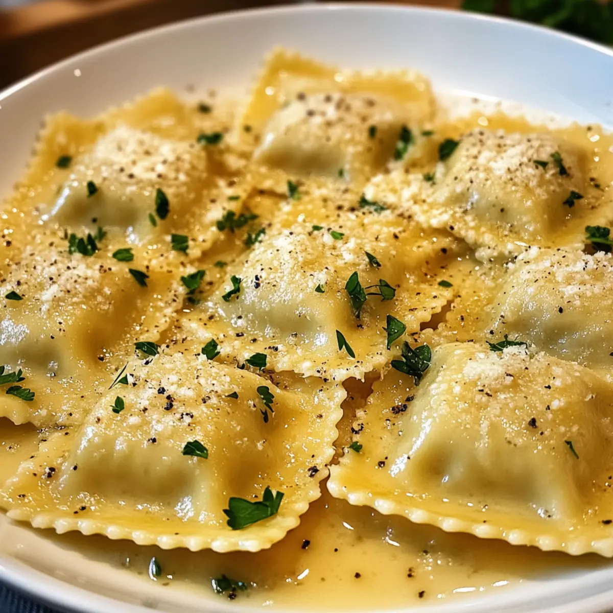 Ravioli in Zitronen-Parmesan-Butter schnell und lecker