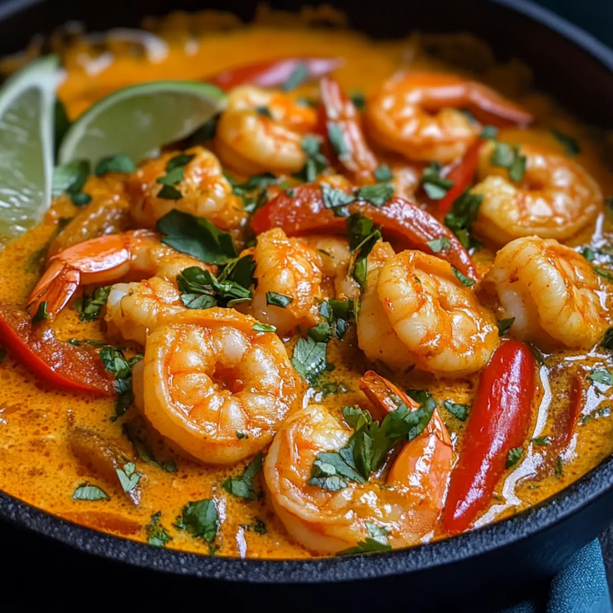 Rotes Thai-Kokosnuss-Garnelen-Curry in 30 Minuten