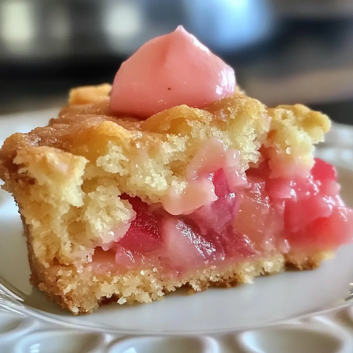 Rhabarber Pudding Kuchen für perfekte Genussmomente