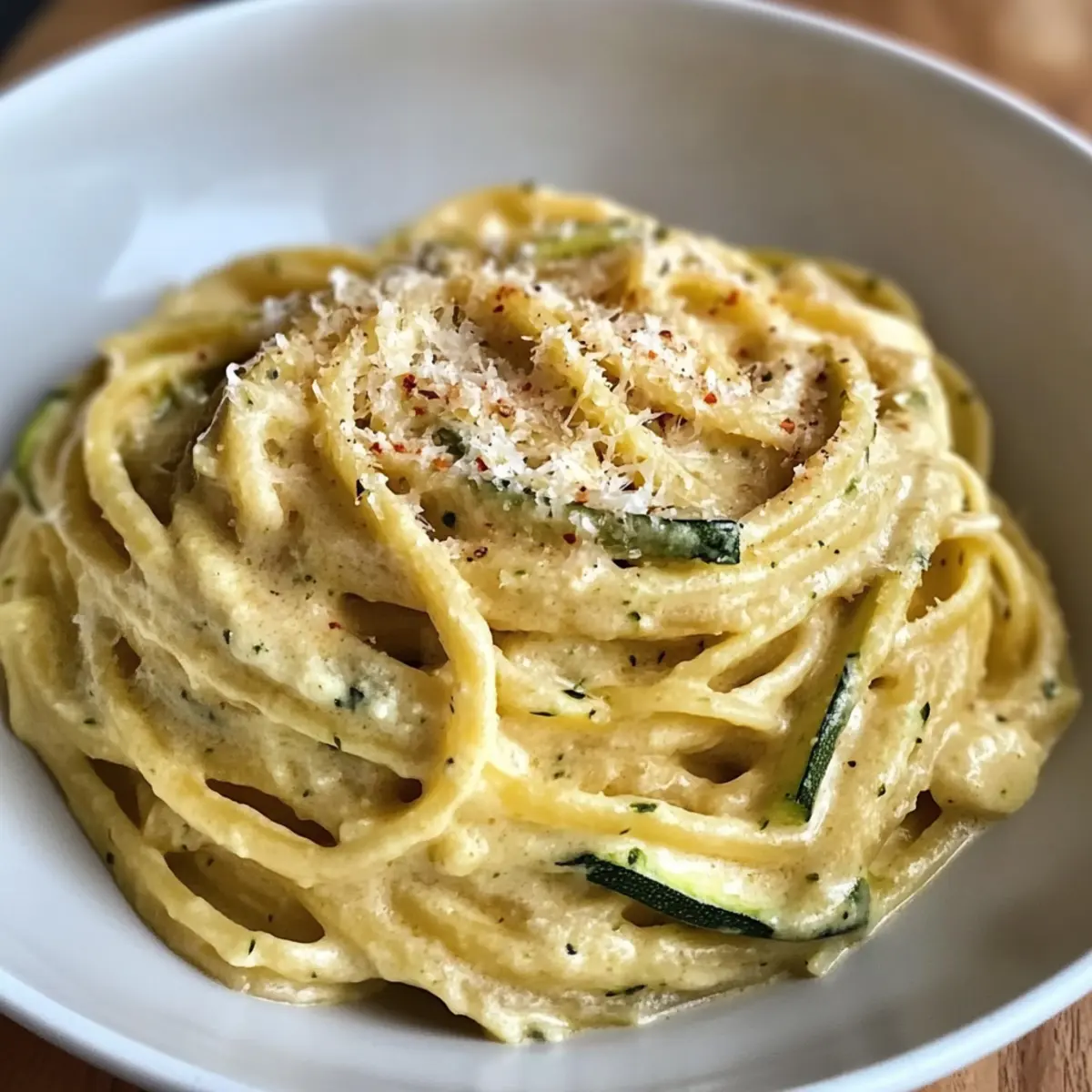 Schnelle cremige Zucchini-Pasta in 15 Minuten