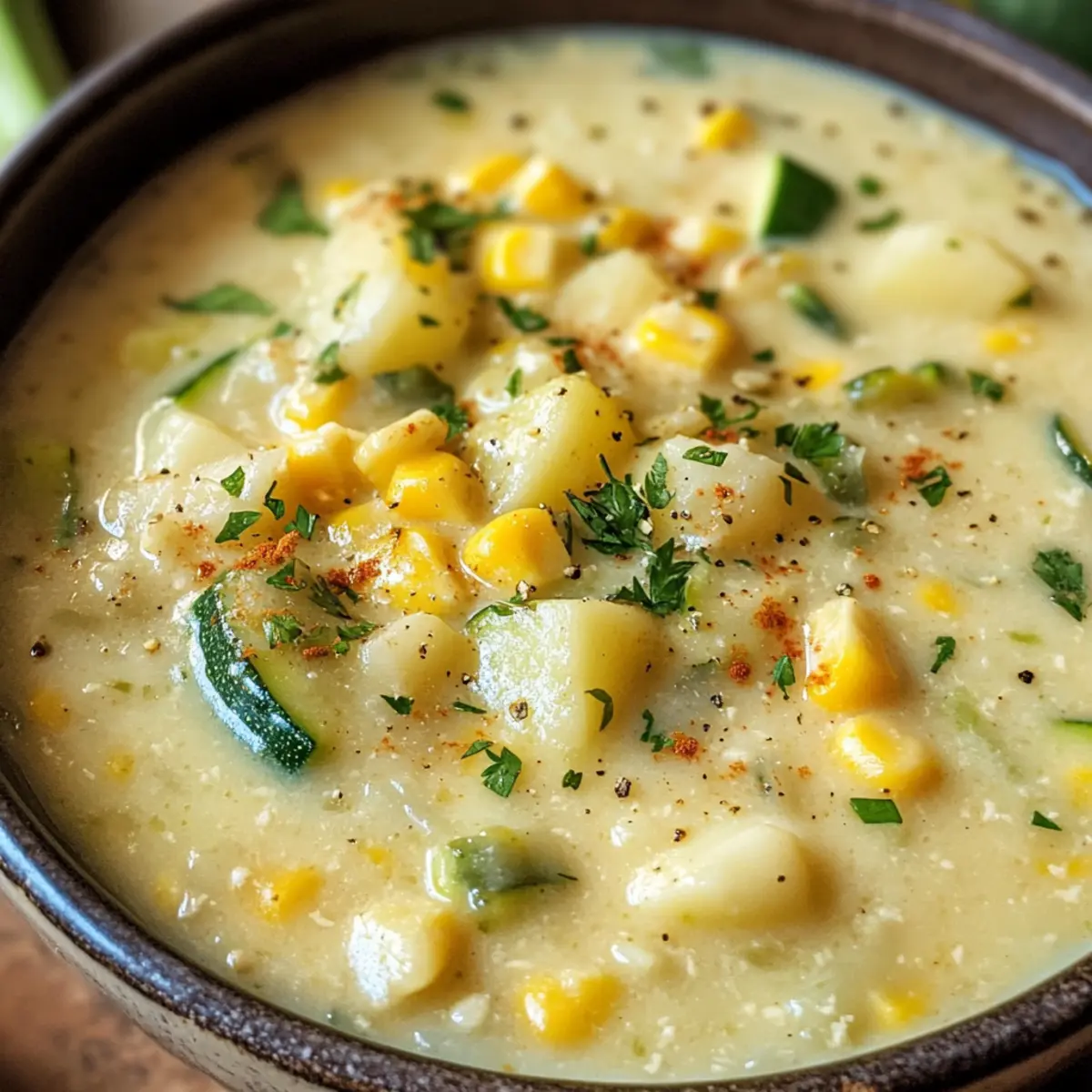 Sommer-Mais- und Zucchini-Chowder für jeden Tag