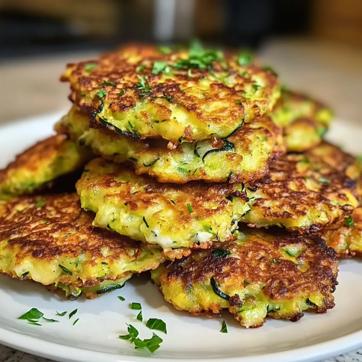 Crispy Zucchini Puffern mit Käse genießen