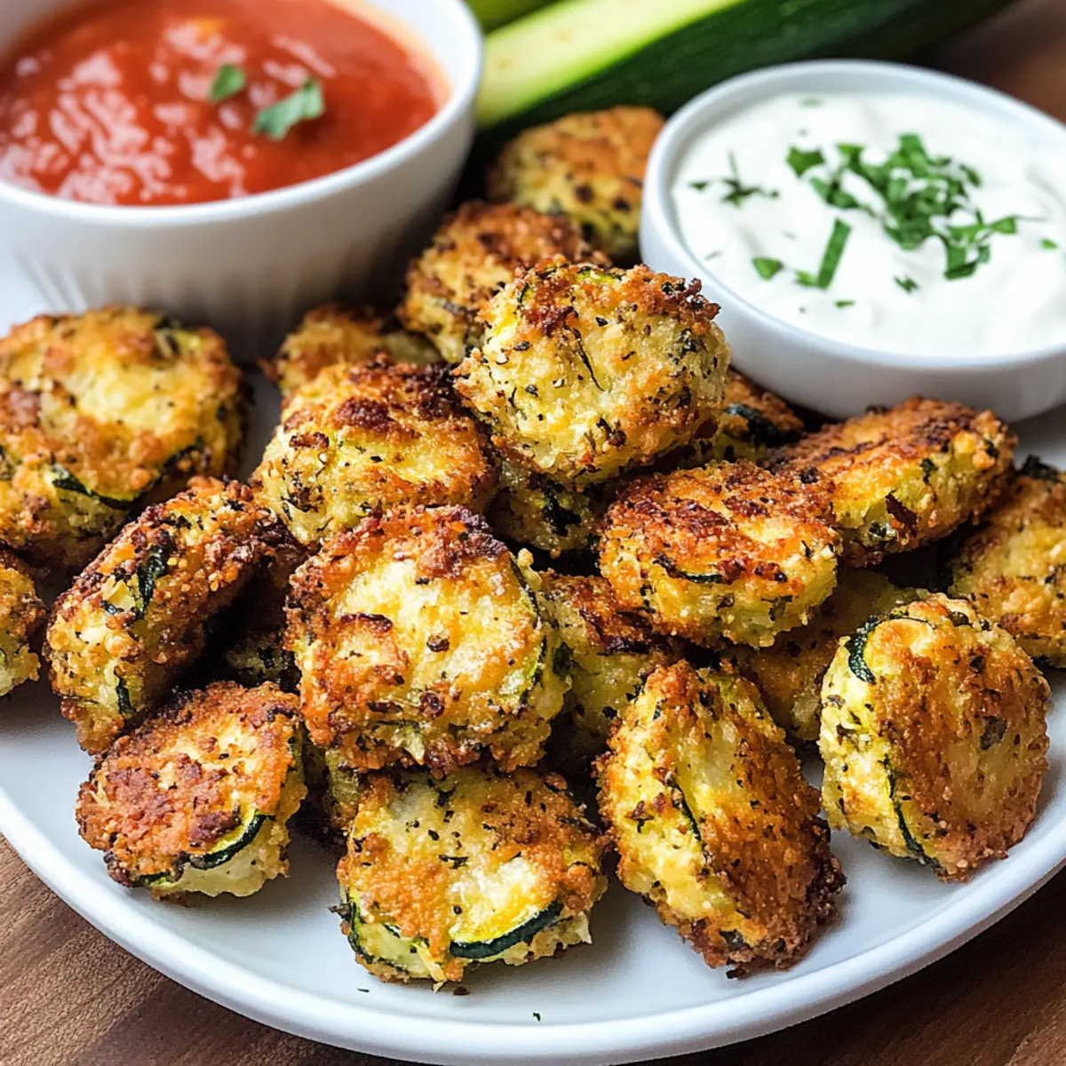 Zucchini Knoblauch Bissen für knusprigen Genuss