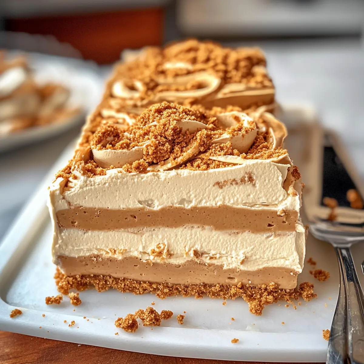 Biscoff Kühlschrankkuchen mit nur 4 Zutaten
