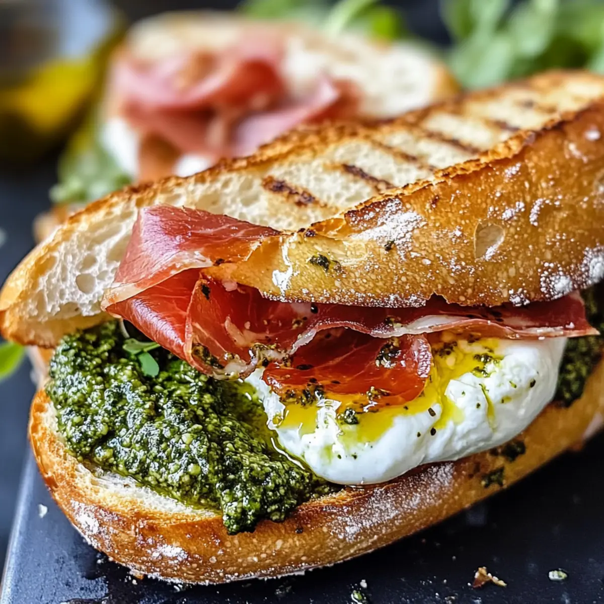 Burrata-Pesto-Sandwich: Cremiger Genuss für jeden Tag