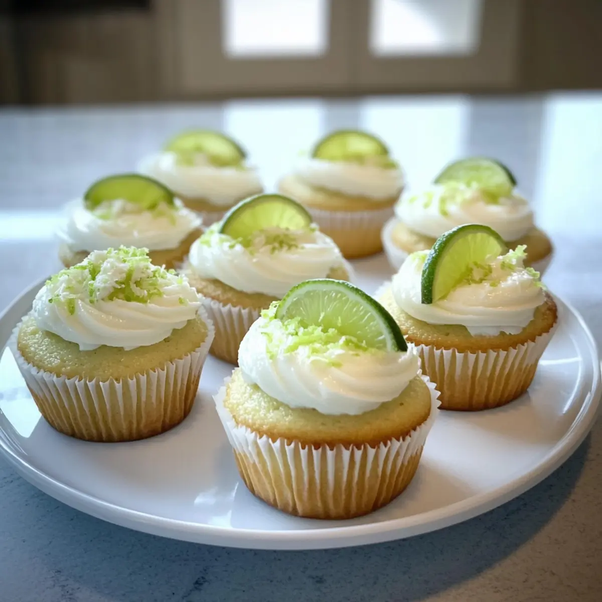 Kokosnuss-Muffins mit Limetten-Frosting genießen