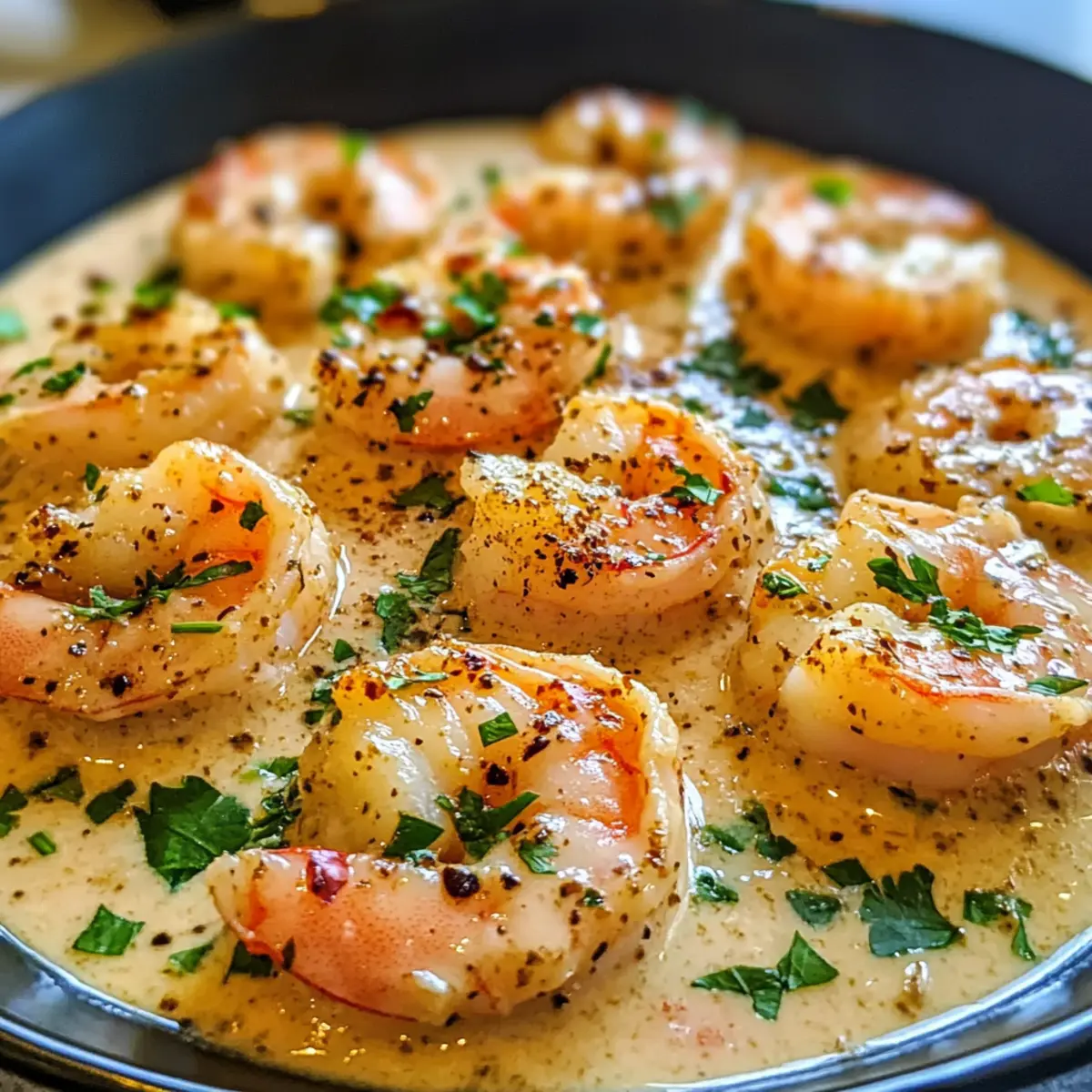 Cremige Kokosnuss Knoblauch Garnelen in 20 Minuten