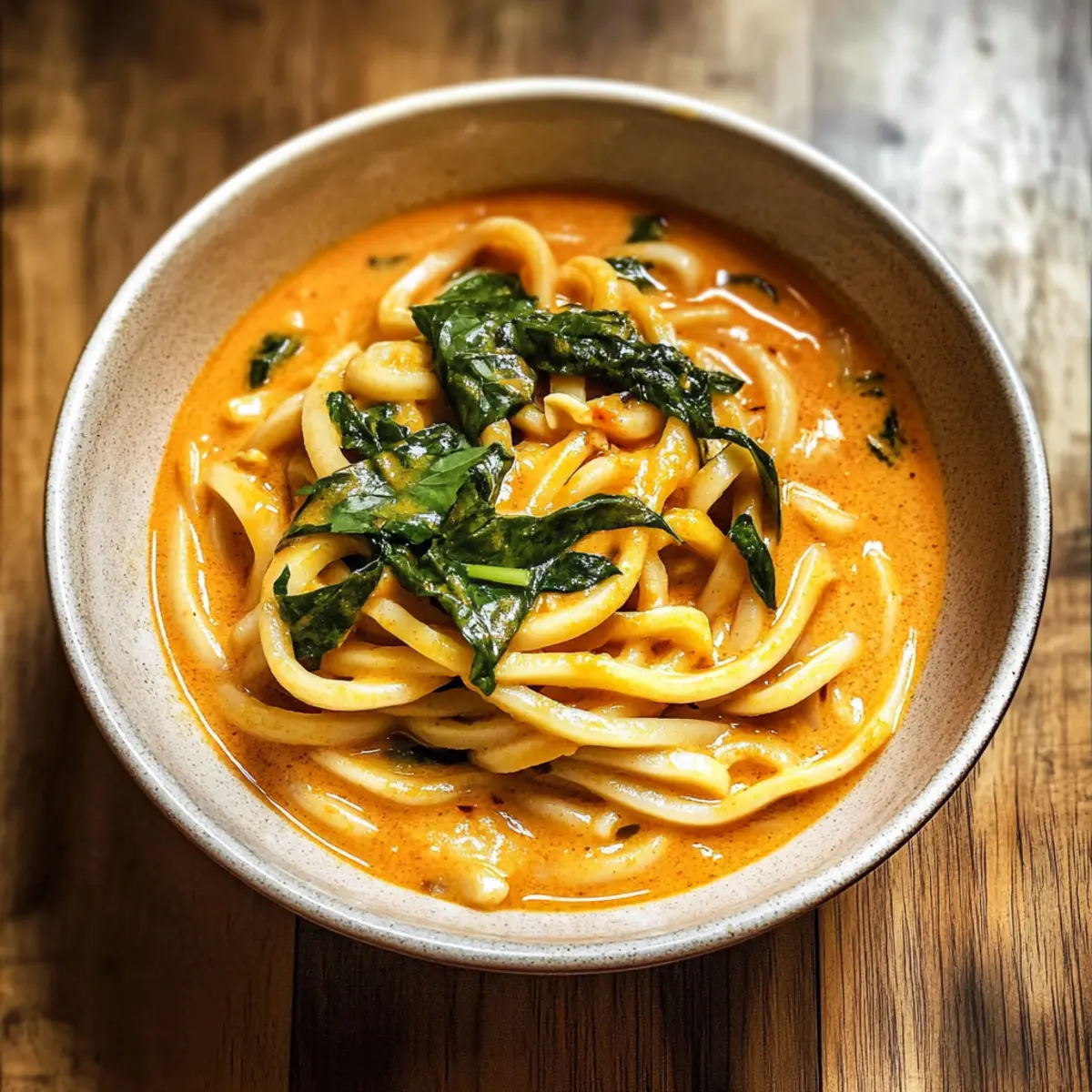 Cremige Thai-Rote-Curry-Udon-Nudeln in 20 Minuten