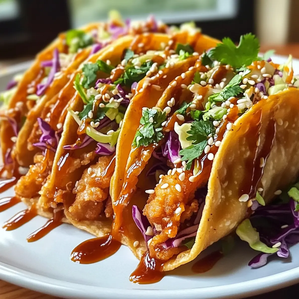 Knusprige Hähnchen Wonton Tacos im Nu zubereitet