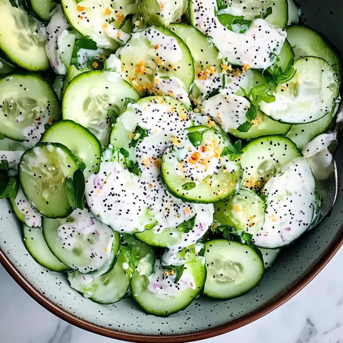 Gurken Allesbagel Salat für den perfekten Sommersnack