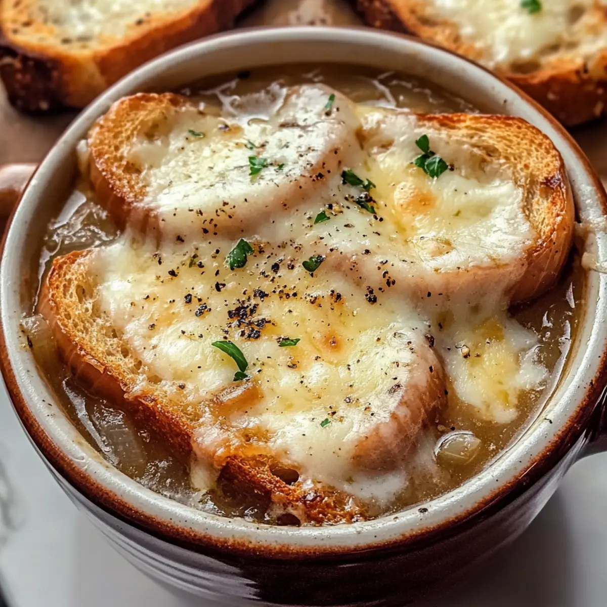 Einfache französische Zwiebelsuppe für die Seele