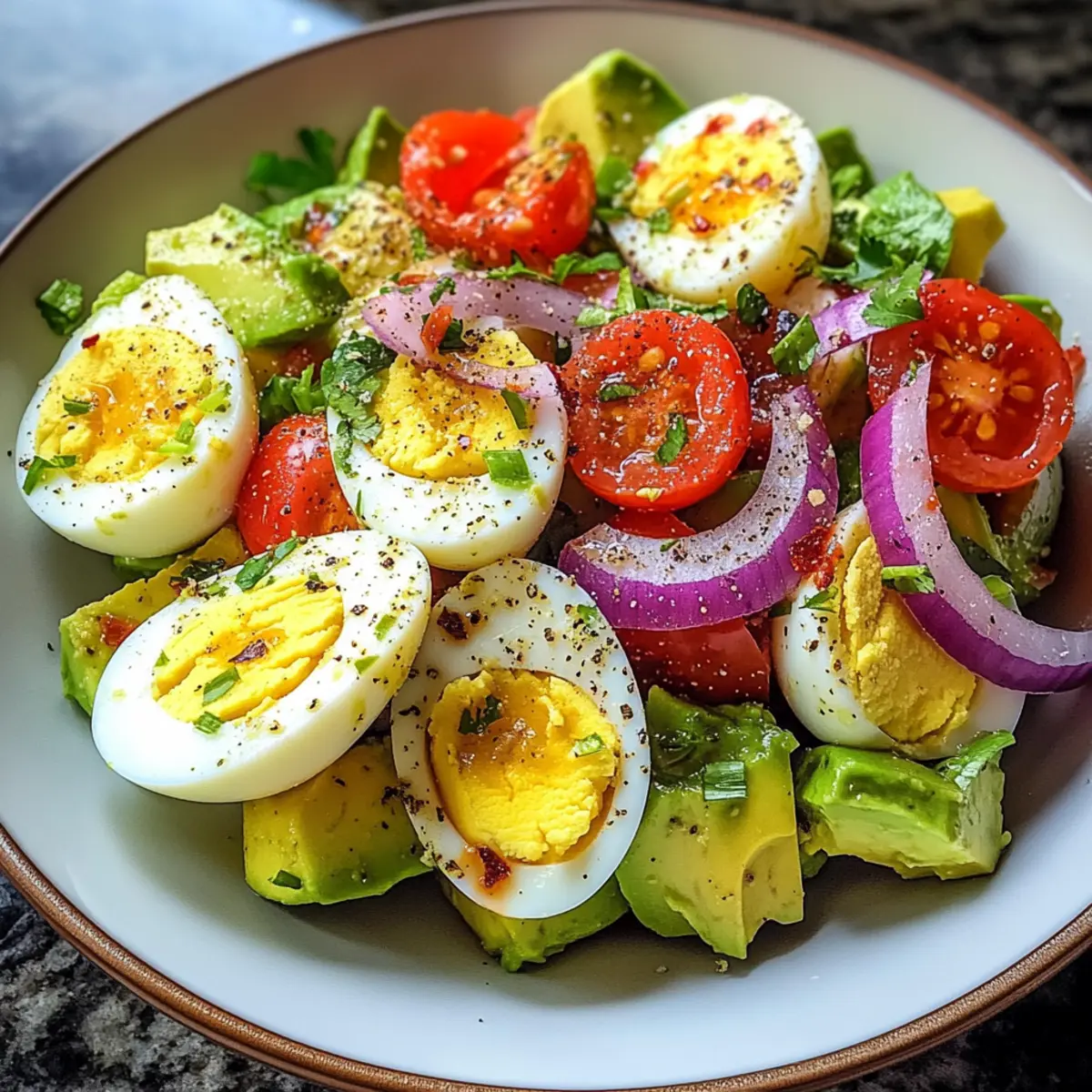 Eier Avocado Salat für fitte Genießer