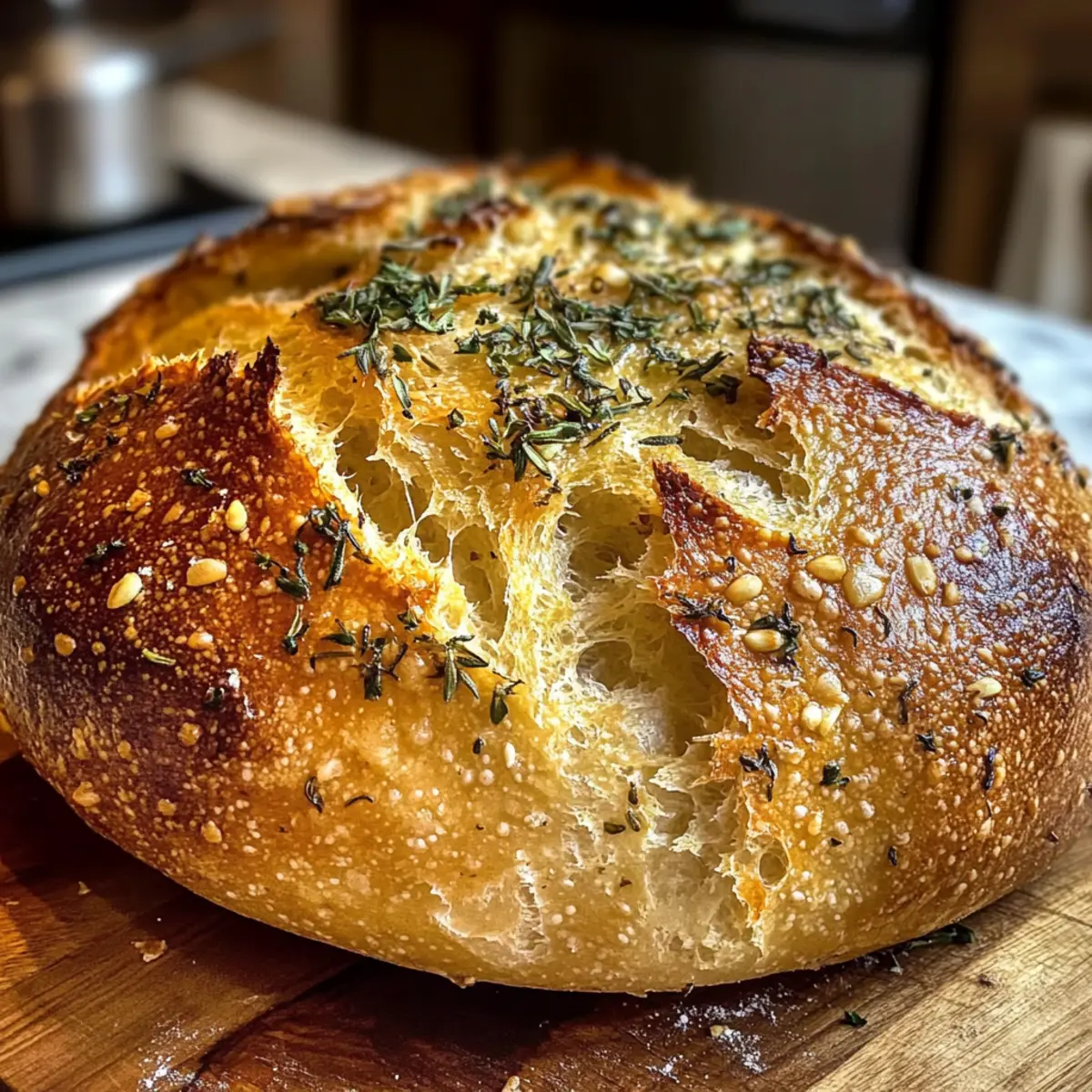 Knoblauch Kräuter Dutch Oven Brot für Anfänger