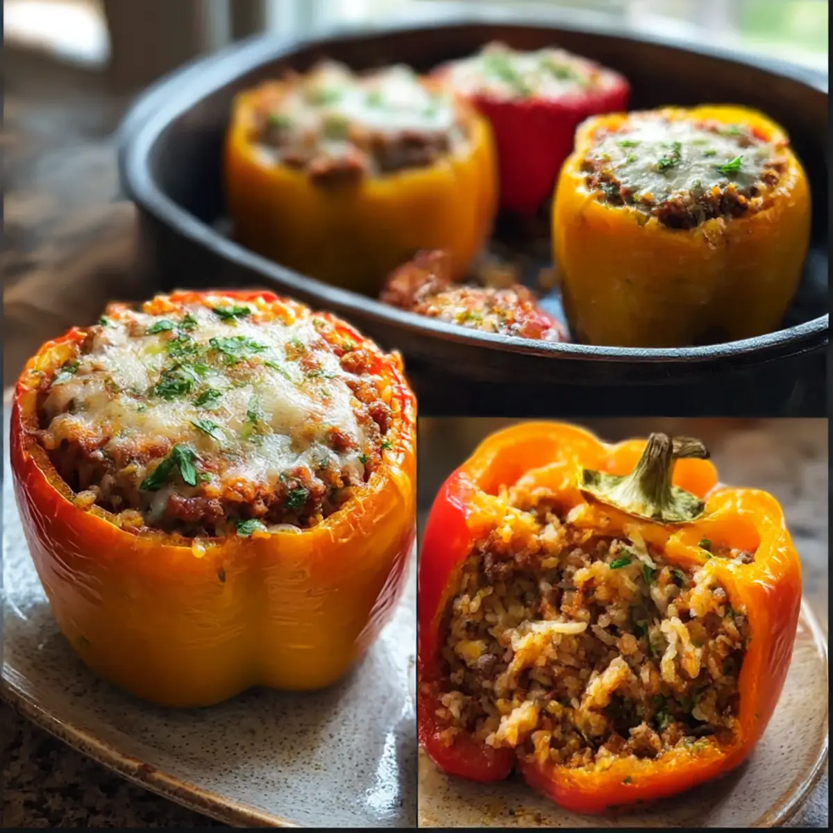 Gefüllte Paprika im Airfryer – Schnell und Lecker
