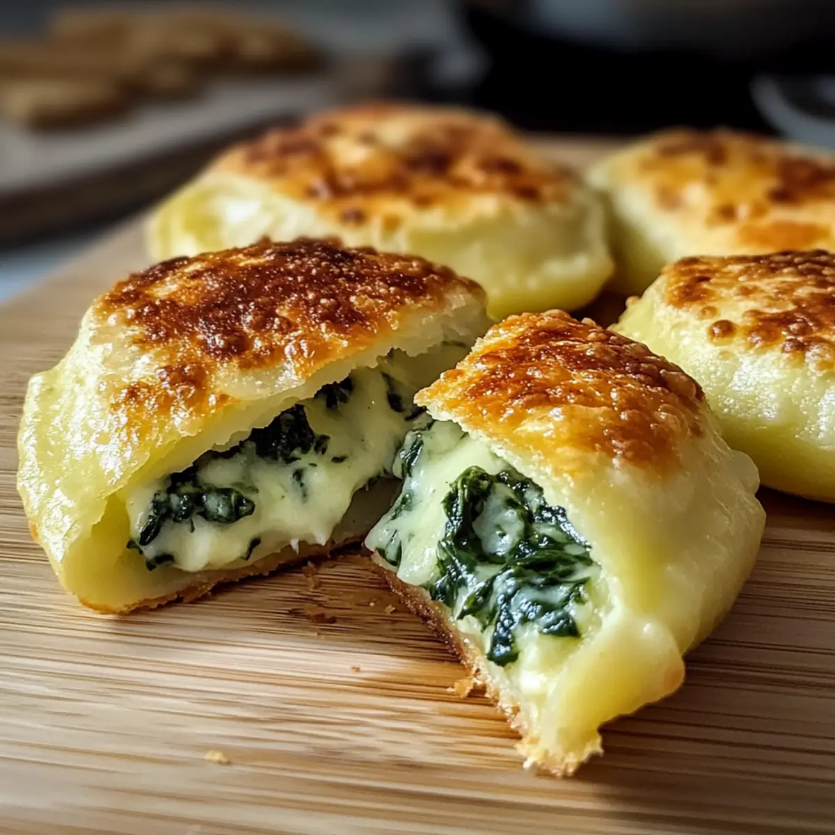 Kartoffeltaschen mit Frischkäse-Spinatfüllung schnell zubereiten