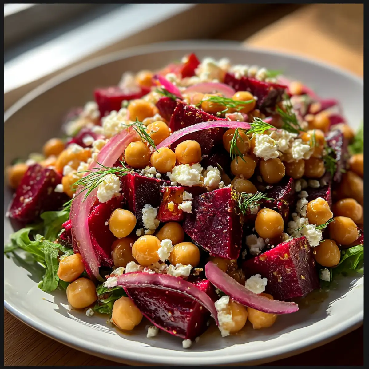 Delicious Chickpea Beetroot Feta Salad in 15 Minuten
